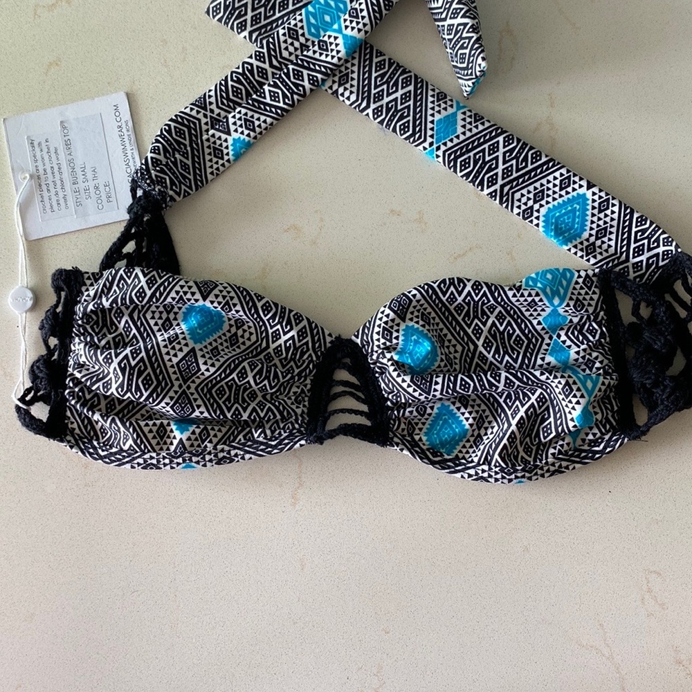 NWT Acacia Swimwear Buenos Aires Bandeau Thai Bikini Top - Picture 5 of 6